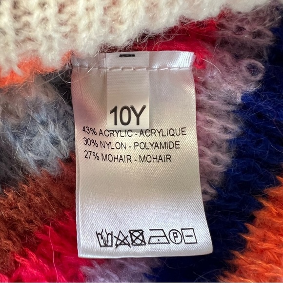 INDEE Network Cardigan Stripe Colorful Long Sleeves Sweater Size 10 - Picture 14 of 14